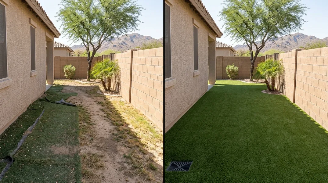 Result artificial grass installation in Peoria - Peoria Turf Installation